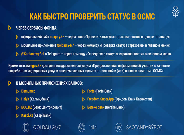 Как быстро проверить статус в ОСМС